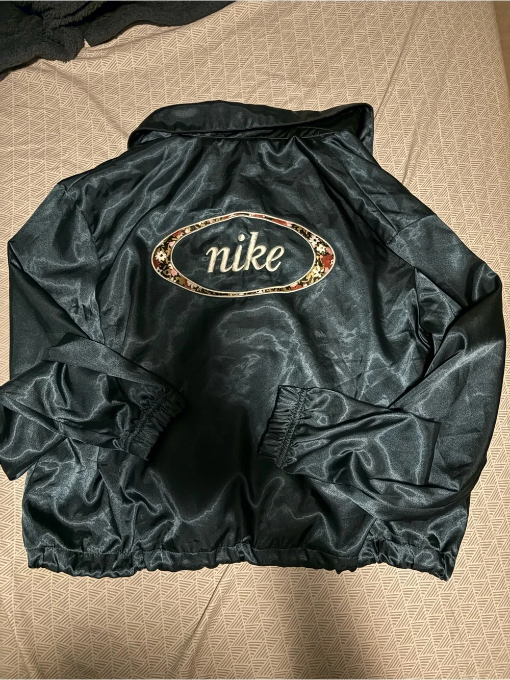 Nike Women's Shiny Teal Bomber Coach Jacket